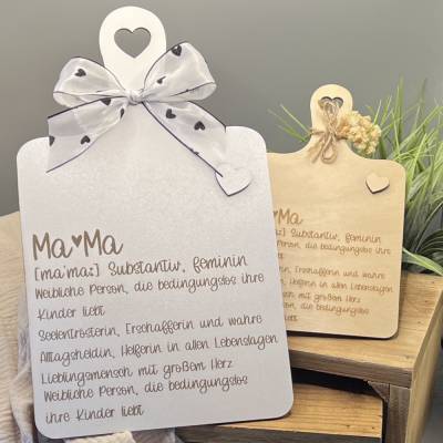 Mama Definition Holzschild Geschenk Muttertag Geburtstag Deko Dekobrett Holz