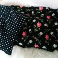 XXL Kirschkernkissen Rosen und Margeriten, Unikat