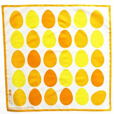 OSTEREIER Tuch in Gelb, Rot, Blau, Grün + Mehrfarbig, Baumwolle Seide 66x66cm