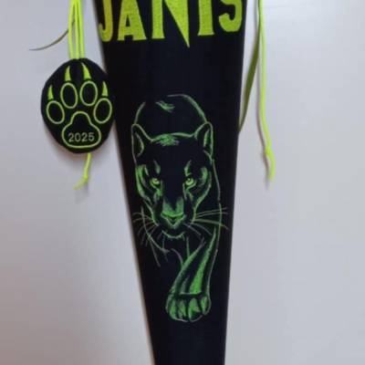 Schultüte Panther 70cm, 85cm, 100cm
