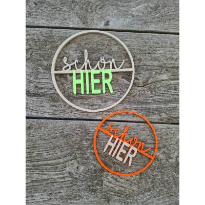 ROHLING INLAY "SCHÖN HIER" Kranz Rohling | 3D Druck Türkranz  / Datei STL / Datei 3MF / 3 D Druckdatei / Geschenkidee