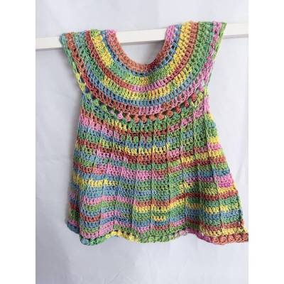 Mädchenkleidung, Häkelkleid, Sommerkleid, Handarbeit, Tunika