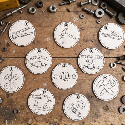 Stickdatei Werkzeug Schlüsselanhänger  Set 2681