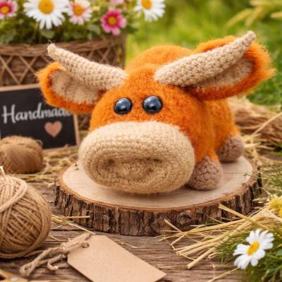 Hamish McCoo - Häkelanleitung für ein schottisches Highlandrind