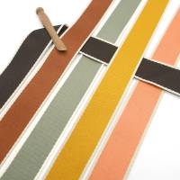 Gurtband Blockstreifen Herbstfarben – 38 mm breit | Meterware