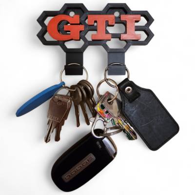 VW Golf GTI Schlüsselhalter 3D Druck – Schlüsselboard Wand Auto Deko Geschenk