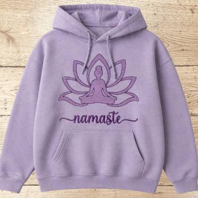 Stickdatei Yoga Namaste Mylar Glitzerfolie – Maschinenstickerei Set 2674