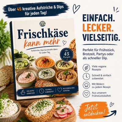 Frischkäse Rezepte PDF – Einfache & kreative Ideen zum Selbermachen | Digitales Kochbuch