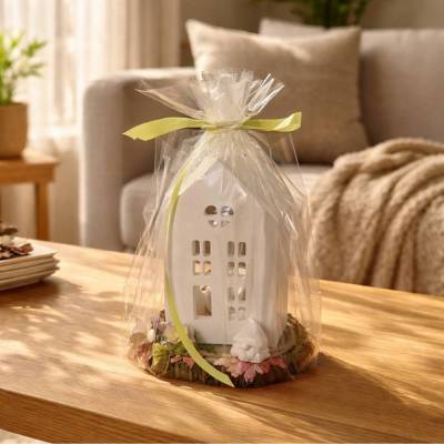 Teelichthalter Set in Geschenkeverpackung - Haus -