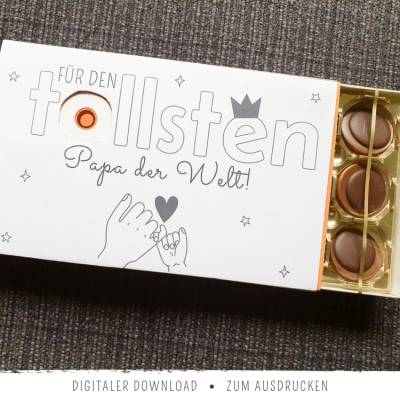 Toffifee-Banderole | Für den tollsten Papa der Welt | Geschenk Vatertag | DIY Geschenkidee Papa