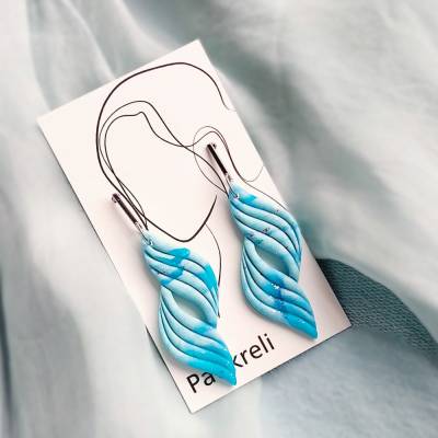 Ohrstecker mit Spiralen aus PolymerClay