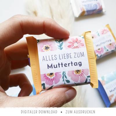 Mini-Ritter-Sport-Banderolen-Trio zum Muttertag