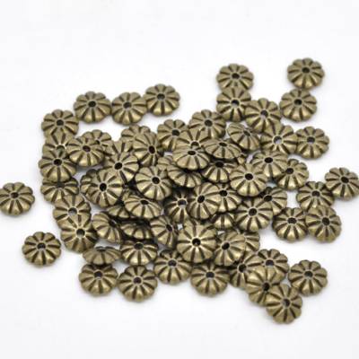 20 Stück Metallperlen 7*2 mm bronzefarben Zwischenperle Spacer B1-0242