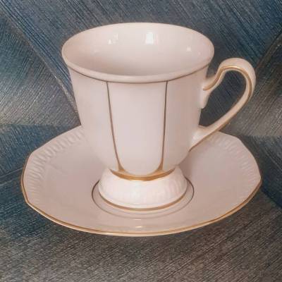 Vintage-Espressotasse Mokkatasse mit Untertasse Weimarer Porzellanmanufaktur