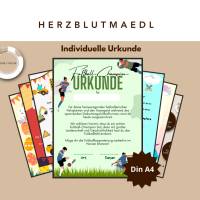 Personalisierte Kinderurkunde nach Wunsch – individuelle Urkunde erstellen lassen (PDF Download DIN A4) Geschenk