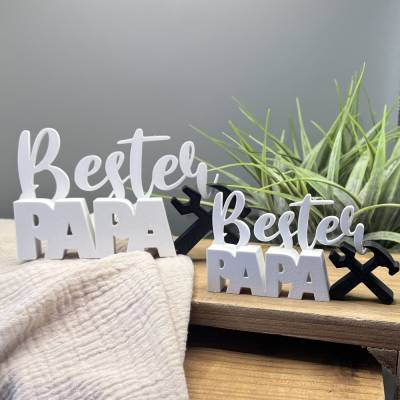 Deko Schriftzug „Bester Papa“ Werkzeug 3D Druck Geschenk Vatertag Geburtstag