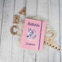 Zeugnismappe Einhorn Rosa*personalisiert