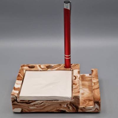 Handgefertigter Raysin 200 Organizer – Marmoriert & Unikat – Inkl. Notizzettel & Stifthalter