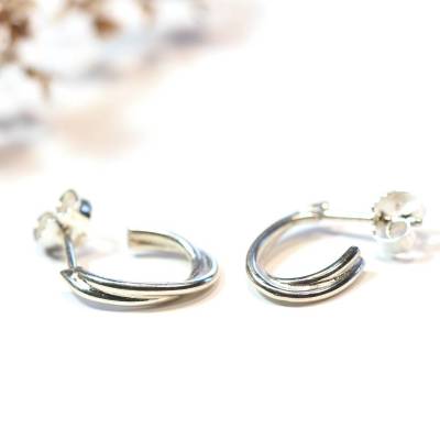 Creolen aus recyceltem 925 Silber