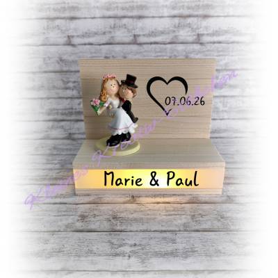 Deko, Holz-Aufsteller, Geschenk zur Hochzeit, Geldgeschenk, personalisiert, Handmade
