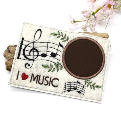 Stickdatei Mugrug Untersetzer Musik 13x18cm