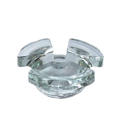 Vintage schwer Glasstövchen 70er Massiv Stövchen Teelichthalter Glaskunst Teewärmer