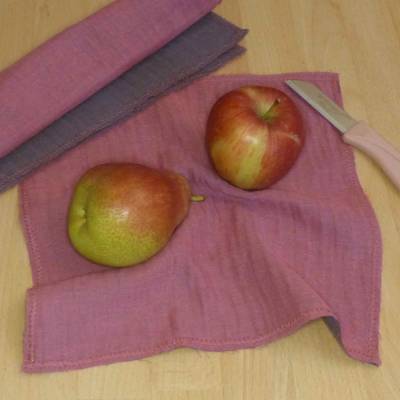 Zero Waste: 5 Küchentücher Wischtücher "Haushaltsrolle" aus Biobaumwolle, Handarbeit