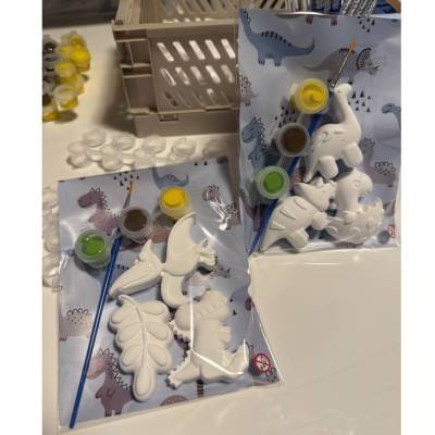 DIY Dinosaurier I Kreatives Malset I Handmade | aus Keracraft | Acrylfarbe |  Gastgeschenk | Deko
