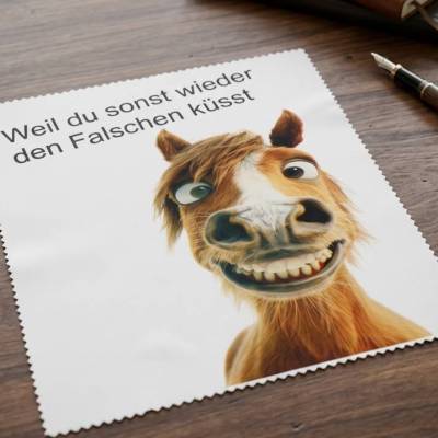 Reinigungstuch Pferd – Brillentuch Durchblick Deluxe: Klare Sicht für Brille, Display & Co.