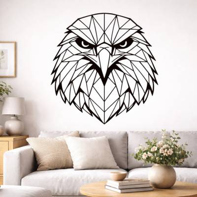 Adler Kopf SVG Datei | Geometrischer Polygon Adler | Lasergravur Vorlage | Eagle Line Art PNG PDF für xTool Cricut