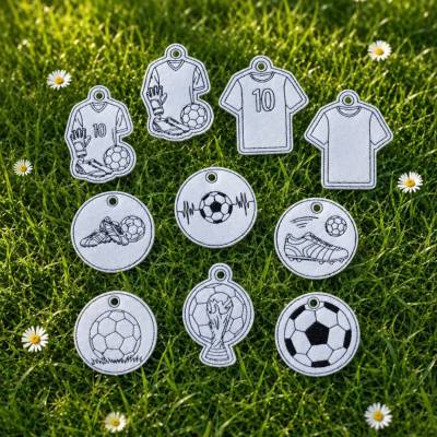 Stickdatei Fussball Schlüsselanhänger / Taschenbaumler  Set 2683