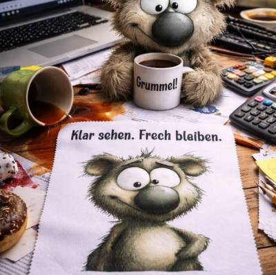 Brillentuch Durchblick Deluxe – Streifenfreie Sicht & frecher Handmade-Look