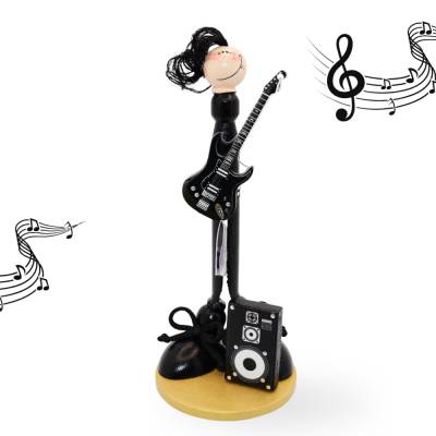 Handgemachtes Geldgeschenk Gitarrist – Personalisierte Musikerfigur Rockmusik Geschenkidee