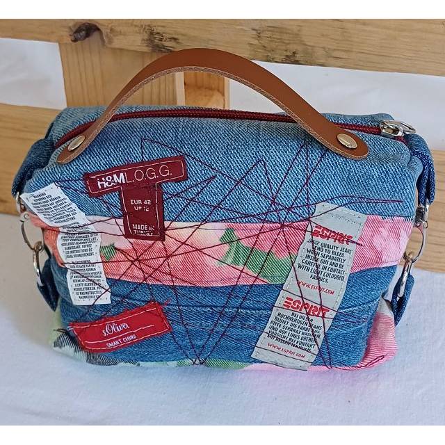 Jeans-Upcycling Kosmetiktasche, Beauty-Case, Denim-Pouch Bild 2