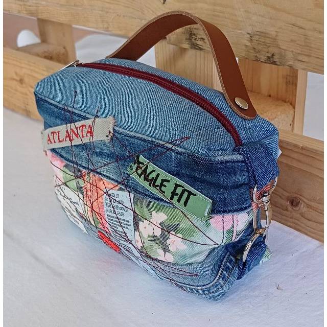 Jeans-Upcycling Kosmetiktasche, Beauty-Case, Denim-Pouch Bild 4