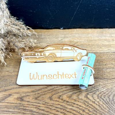 Geldscheinhalter Auto, Mustang, Sportwagen, Auto, Geburtstag, Führerschein, Geschenk, Wunschtext, Personalisierbar