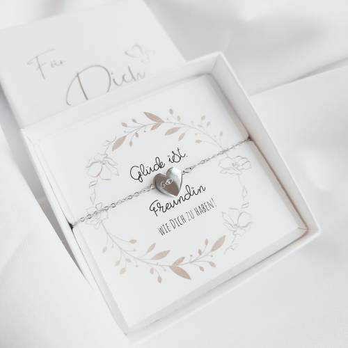 Freundschaftsarmband mit Gravur, Geschenk Beste Freundin personalisiert