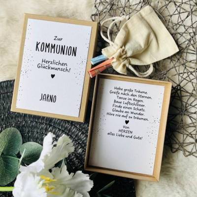 Personalisiertes Geldgeschenk zur Kommunion – Kommunionsgeschenk Geschenkbox für Geld