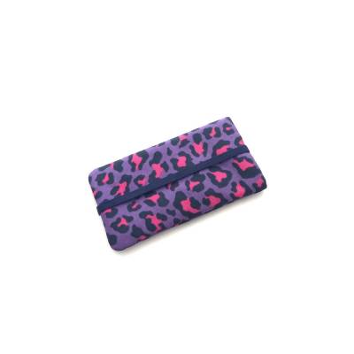 Handytasche Handyhülle Leomuster, Anfertigung nach Mass, Gummibandverschluss, gepolstert, Geschenk neues Handy Ehefrau
