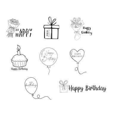 Geburtstags Happy Birthday Bundle PNG SVG Datei Download - Birthday Party - Download Plotterdatei - Plotter File - Torte