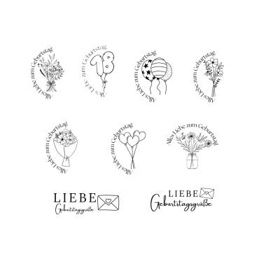 Geburtstags Happy Birthday Bundle PNG SVG Datei Download - Birthday Party - Download Plotterdatei - Plotter File - Torte