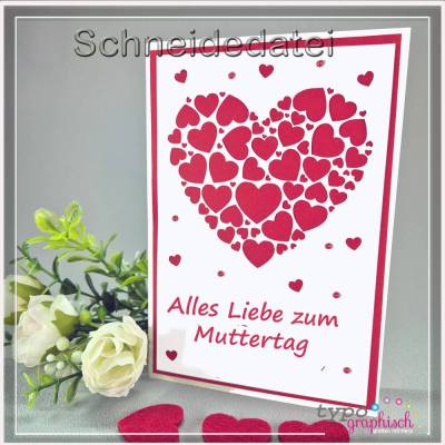 Plotterdatei: Muttertags-Karte "Herz"