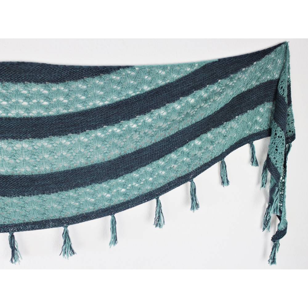 Strickanleitung Tuch halbrund, Lace & Fransen, Sommertuch stricken PDF Bild 9