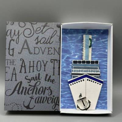 Geschenkschachtel Kreuzfahrt - maritime Geschenkbox für Reisegutschein, Urlaub und Fernweh