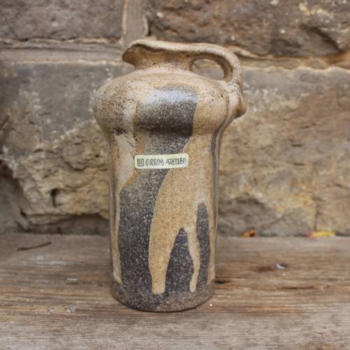 Carstens Atelier Vase Henkelvase Erdfarben WGP 60er 70er Jahre West Germany