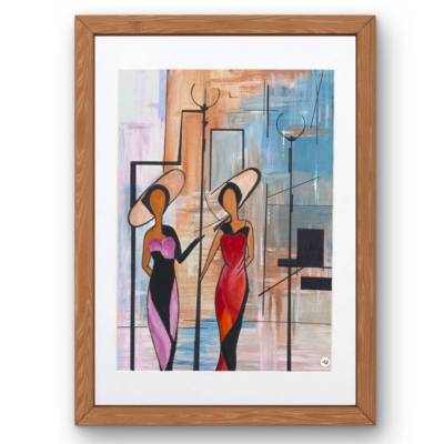 Kunstdruck „Frauen mit Hut“ als Download – elegante Komposition mit mondäner Ausstrahlung