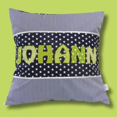 Personalisierter Kissenbezug mit Namen – Jungen & Mädchen, Baby-/Kinderkissen – Geschenk zur Geburt, Taufe Einschulung