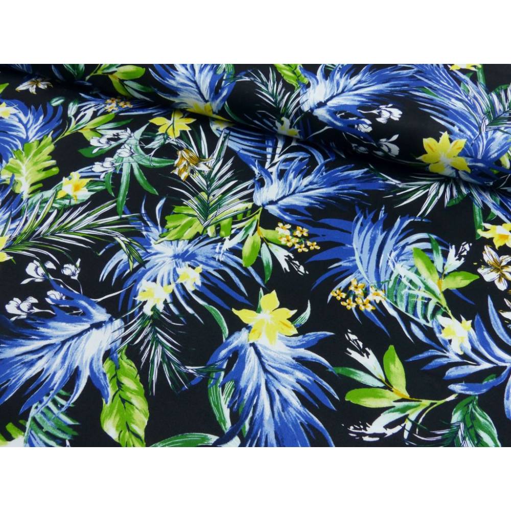 Baumwoll Stretch Druck Floral Hosen- / Rockstoff (1m/15,-€) Bild 1