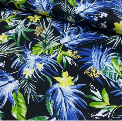 Baumwoll Stretch Druck Floral Hosen- / Rockstoff (1m/15,-€)