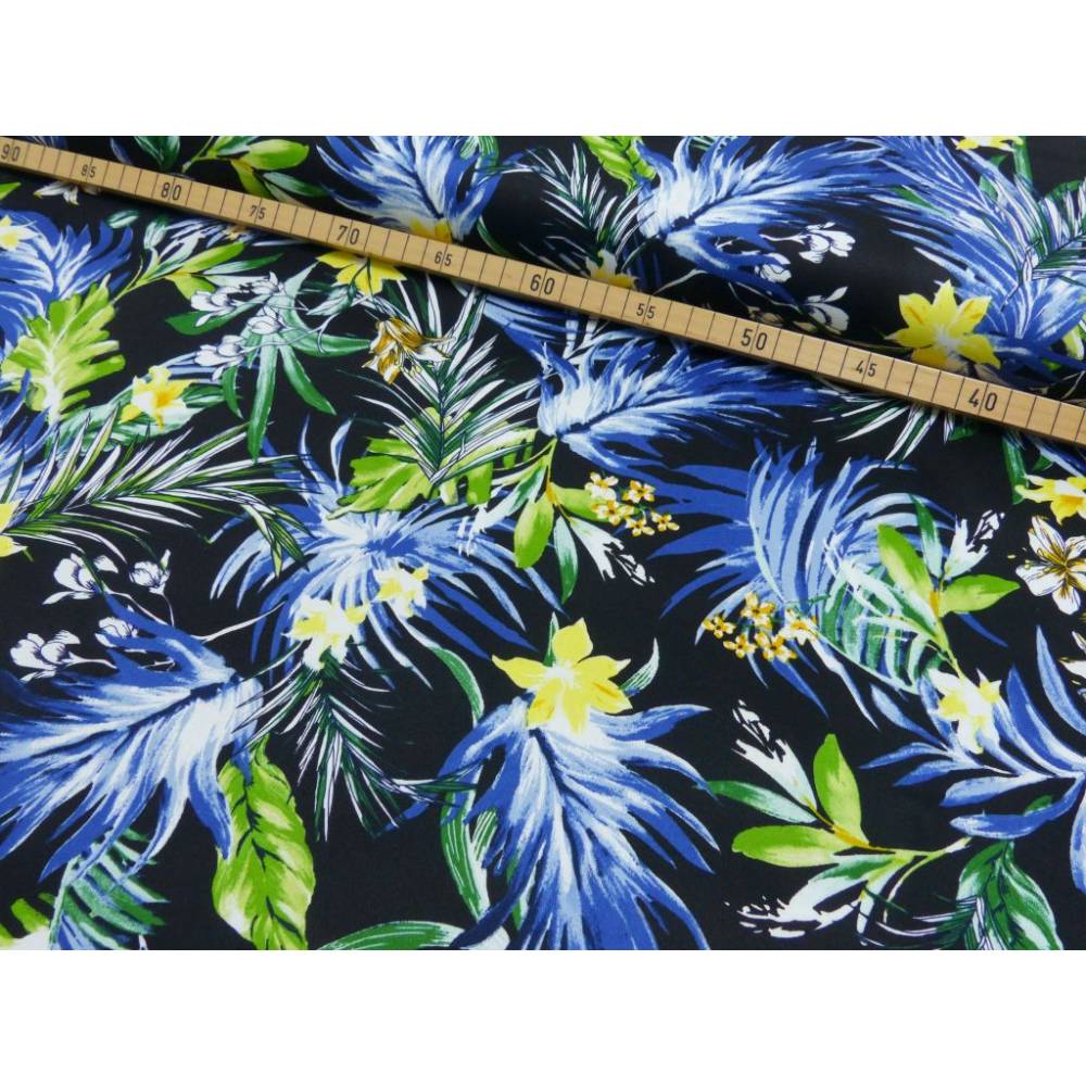 Baumwoll Stretch Druck Floral Hosen- / Rockstoff (1m/15,-€) Bild 2